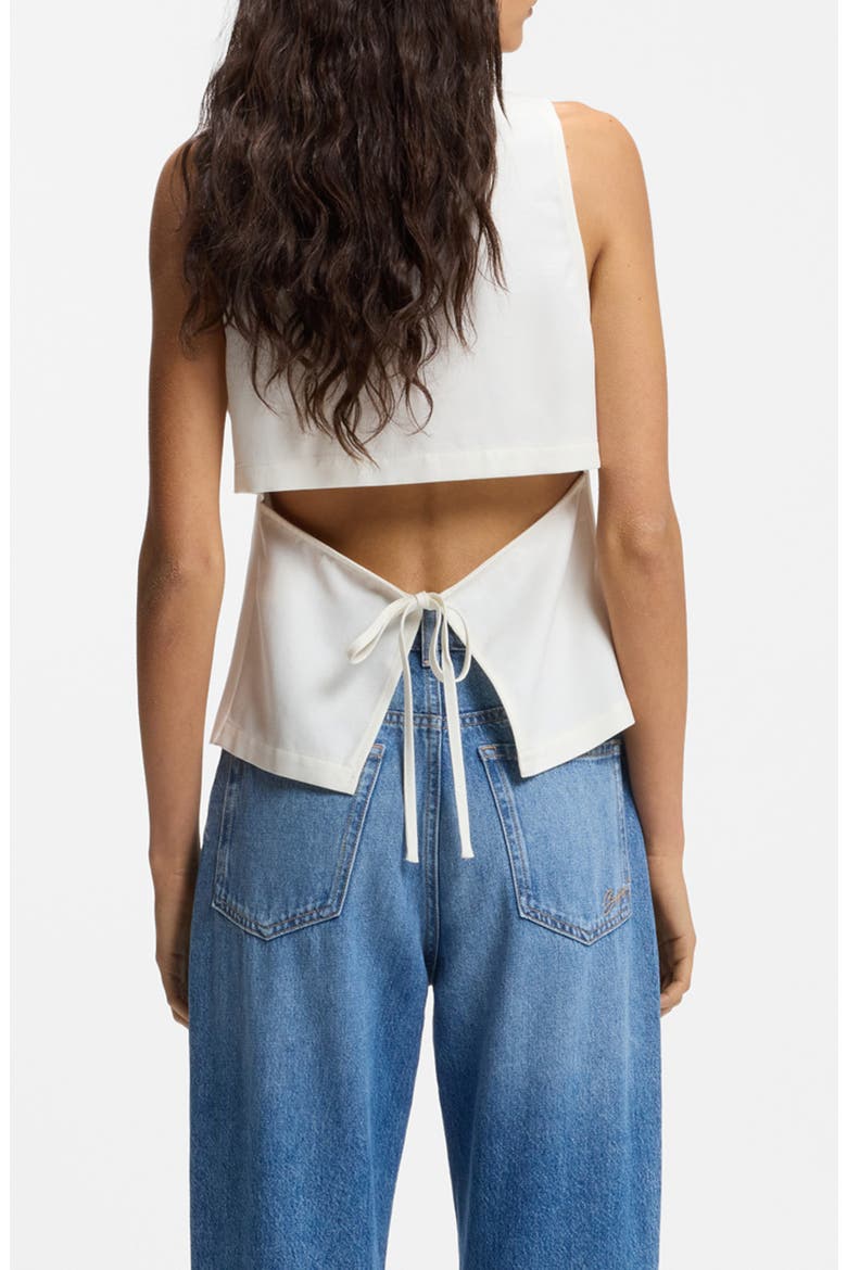 Cutout Back Vest, Alternate, color, SOFT CREAM