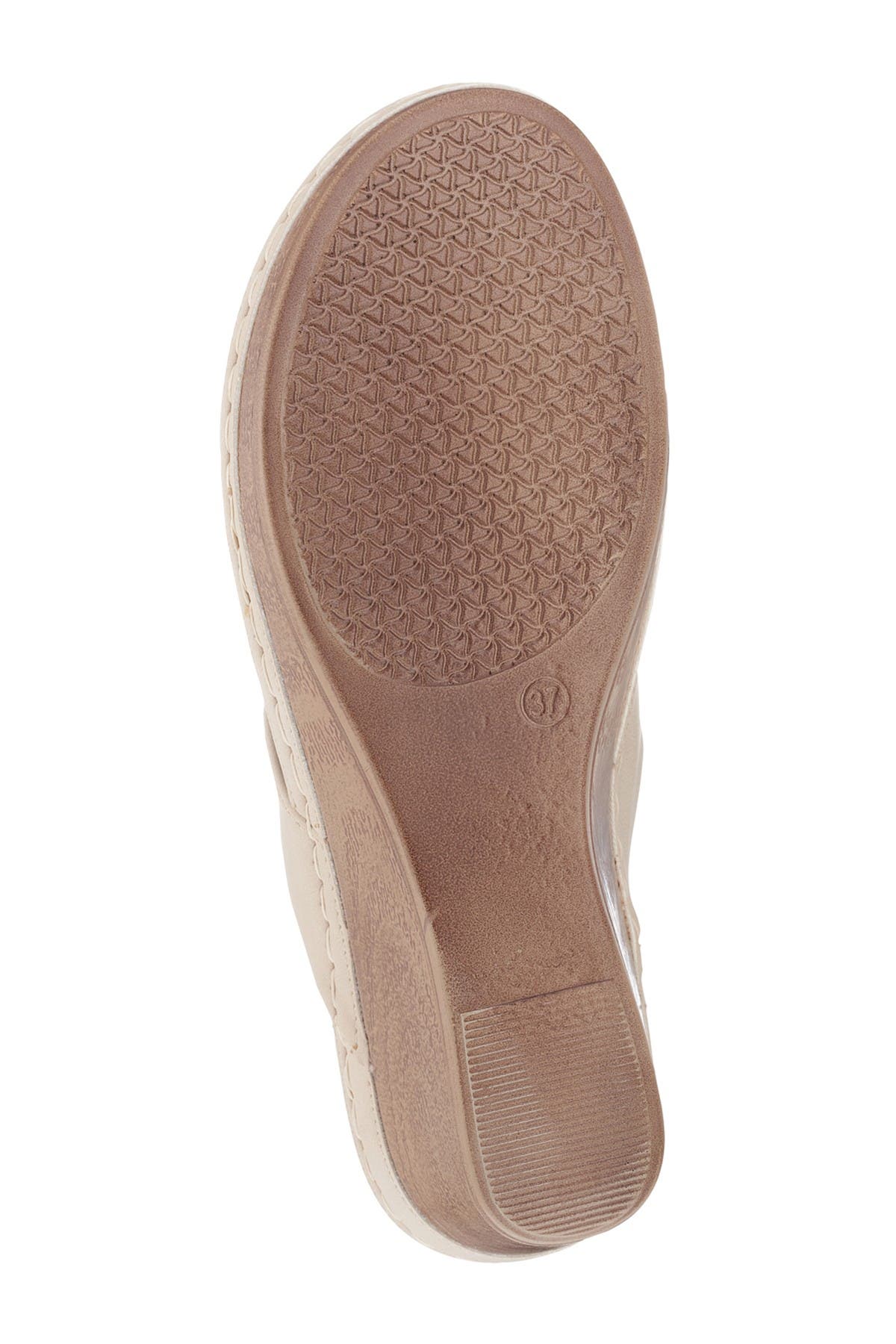 GOOD CHOICE NEW YORK Genelle Wedge Thong Toe Sandal, Alternate, color, Natural