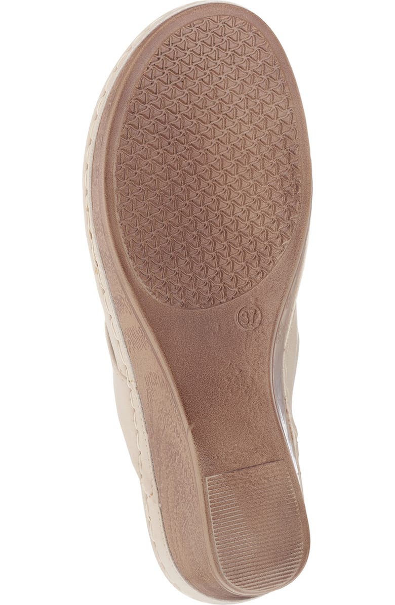 GOOD CHOICE NEW YORK Genelle Wedge Thong Toe Sandal, Alternate, color, Natural