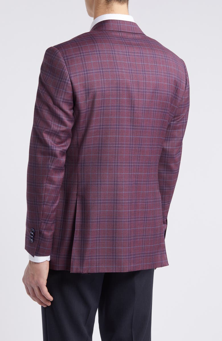 Canali Siena Regular Fit Plaid Wool Sport Coat, Alternate, color, 