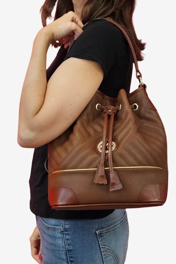 Ciao Bella 281 Bucket Bag, Alternate, color, Camel Brown