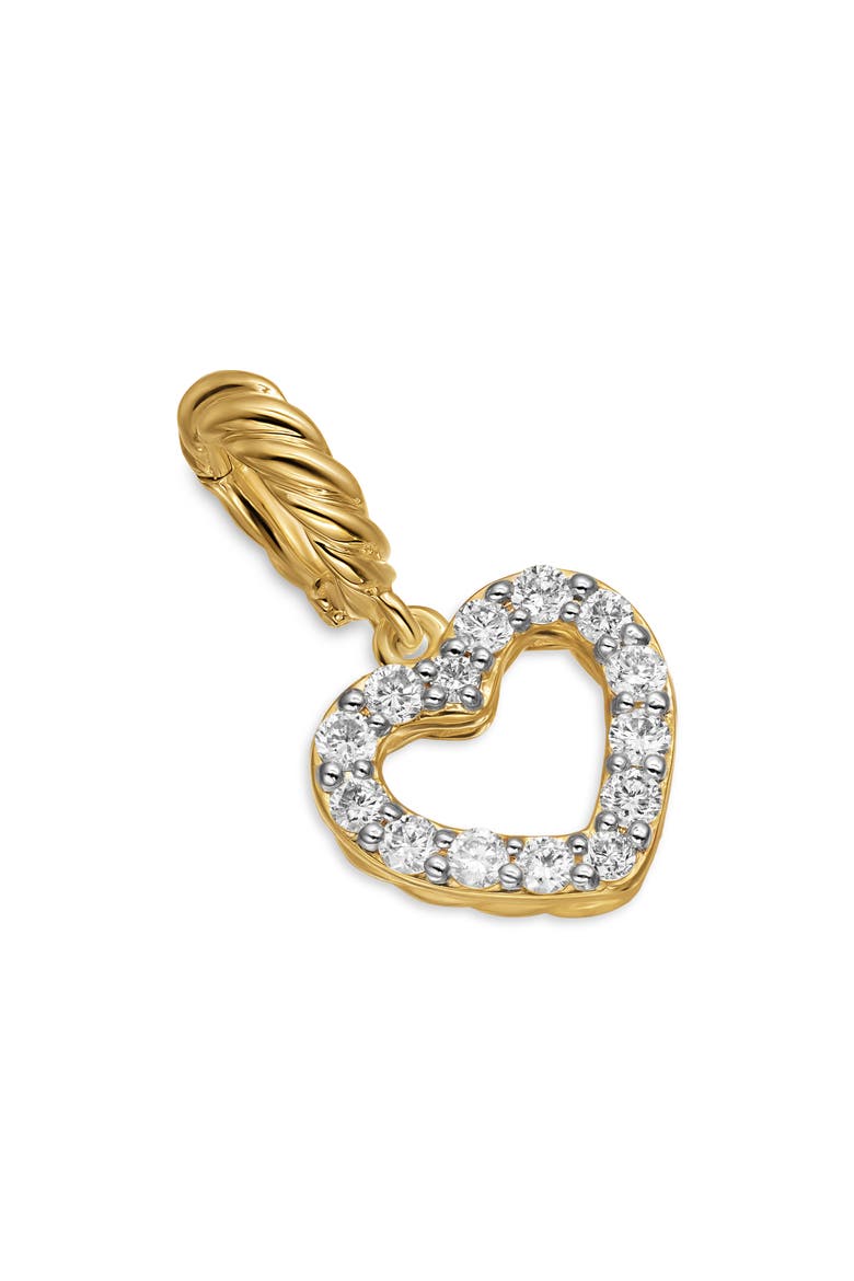 Micro Pavé Open Heart Enhancer in 18K Yellow Gold with Diamonds, 6.8mm, Main, color, DIAMOND