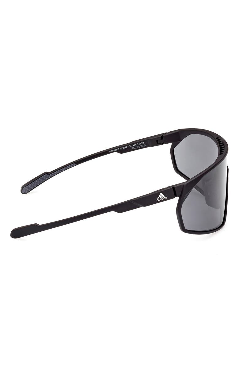 adidas 00mm Shield Sunglasses, Alternate, color, Matte Black / Smoke
