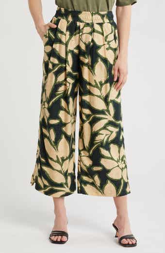 Democracy Print Wide Leg Pants