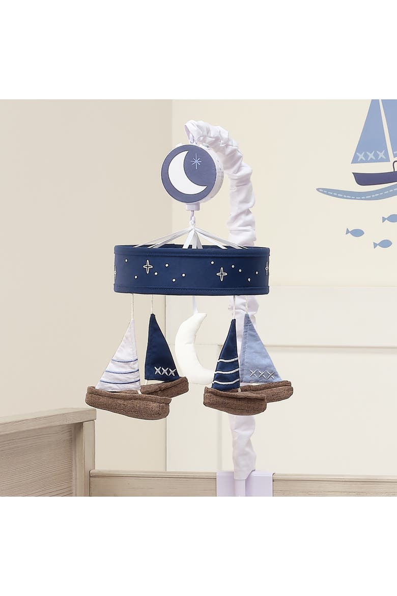 Little Skipper Sailboat & Moon Musical Baby Crib Mobile Soother Toy, Alternate, color, Blue