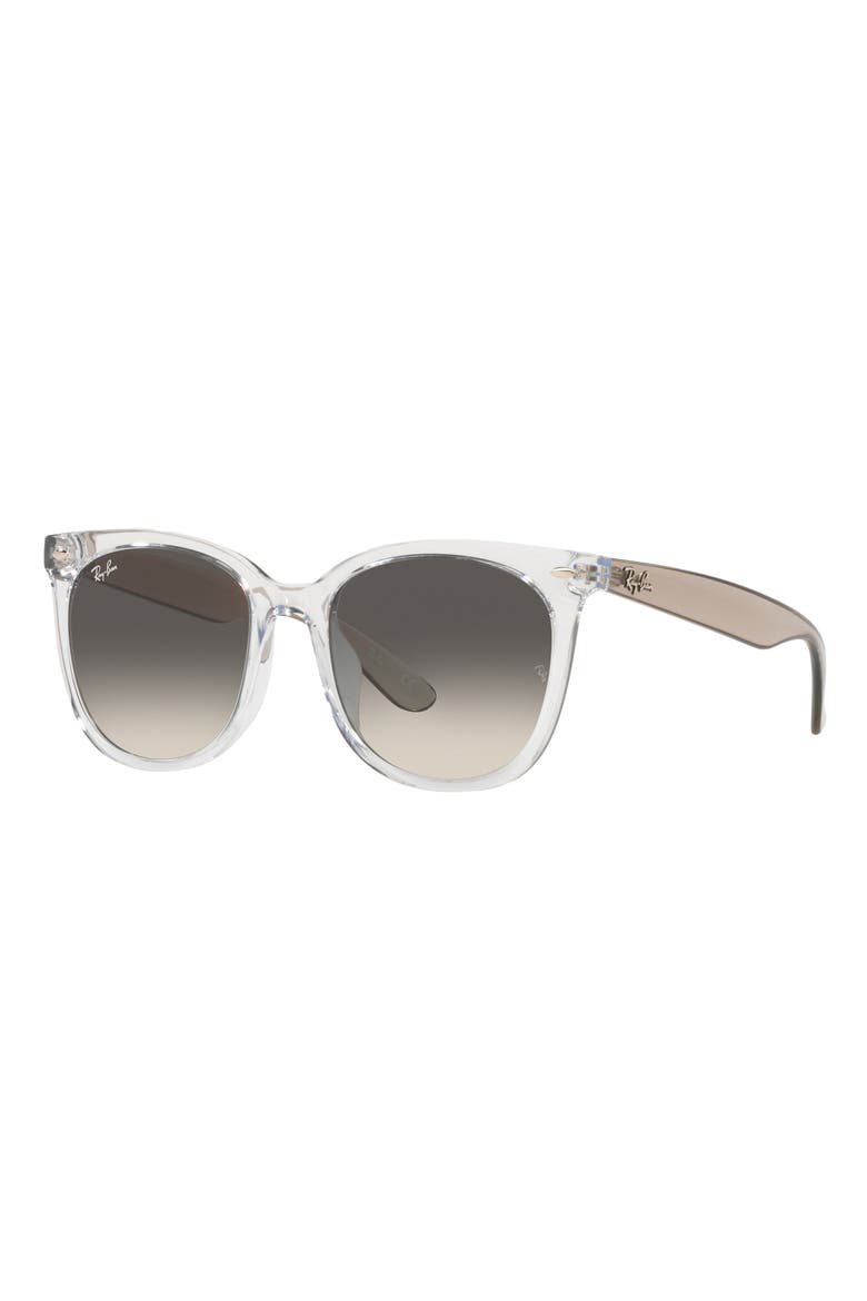 55mm Gradient Square Sunglasses, Alternate, color, TRANSPARENT / GREY GRADIENT