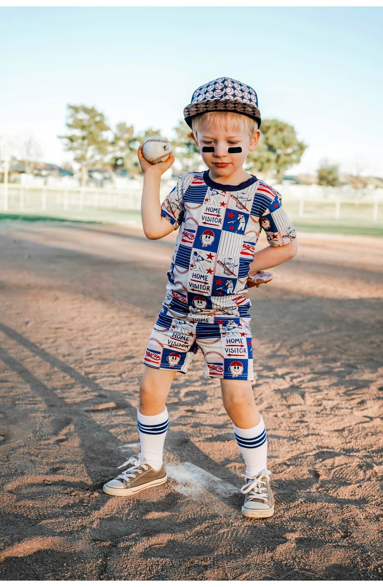 Fletch Field of Dreams 2 Piece Shorts Set, Alternate, color, Blue/ Cream