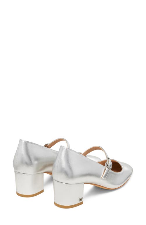 Stuart Weitzman Louise 50 Mary Jane In Silver