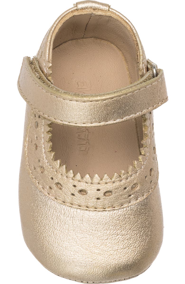 Elephantito Mellie Mary Jane Crib Shoe, Alternate, color, Gold