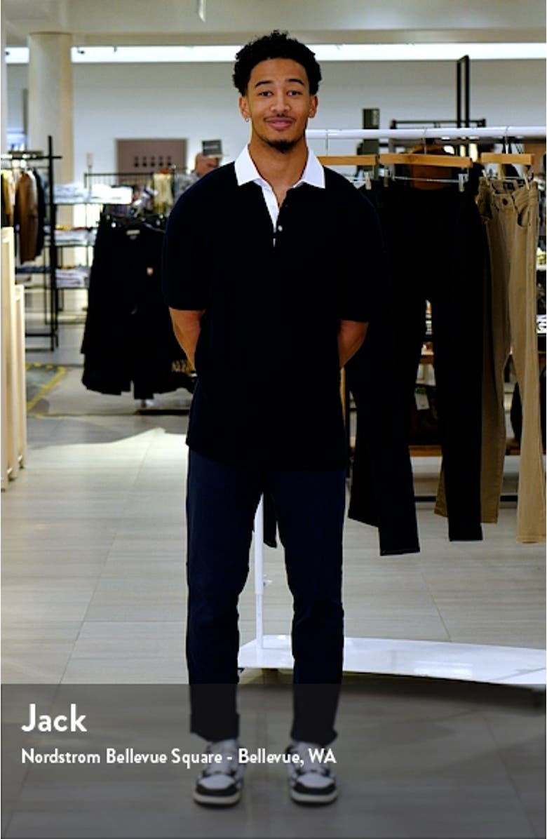 Woven Collar Wool Polo Sweater, sales video thumbnail