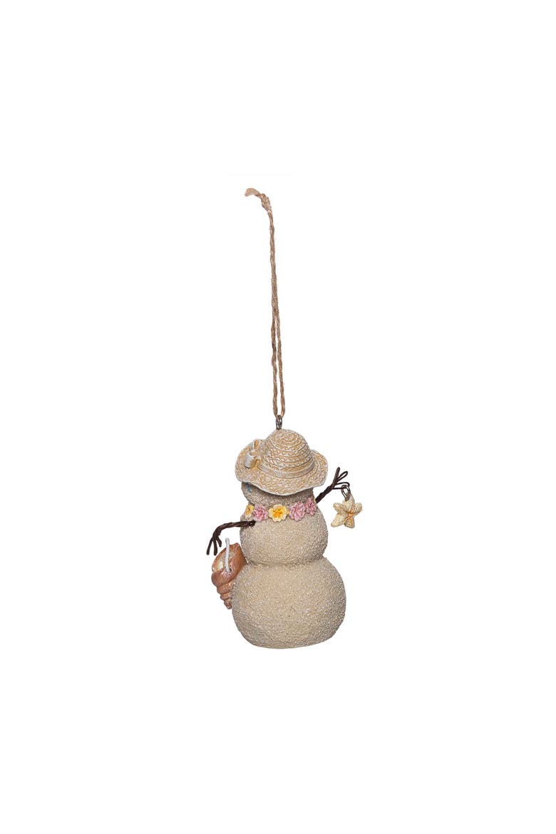 Beach Sandman Tree Ornament, Alternate, color, White