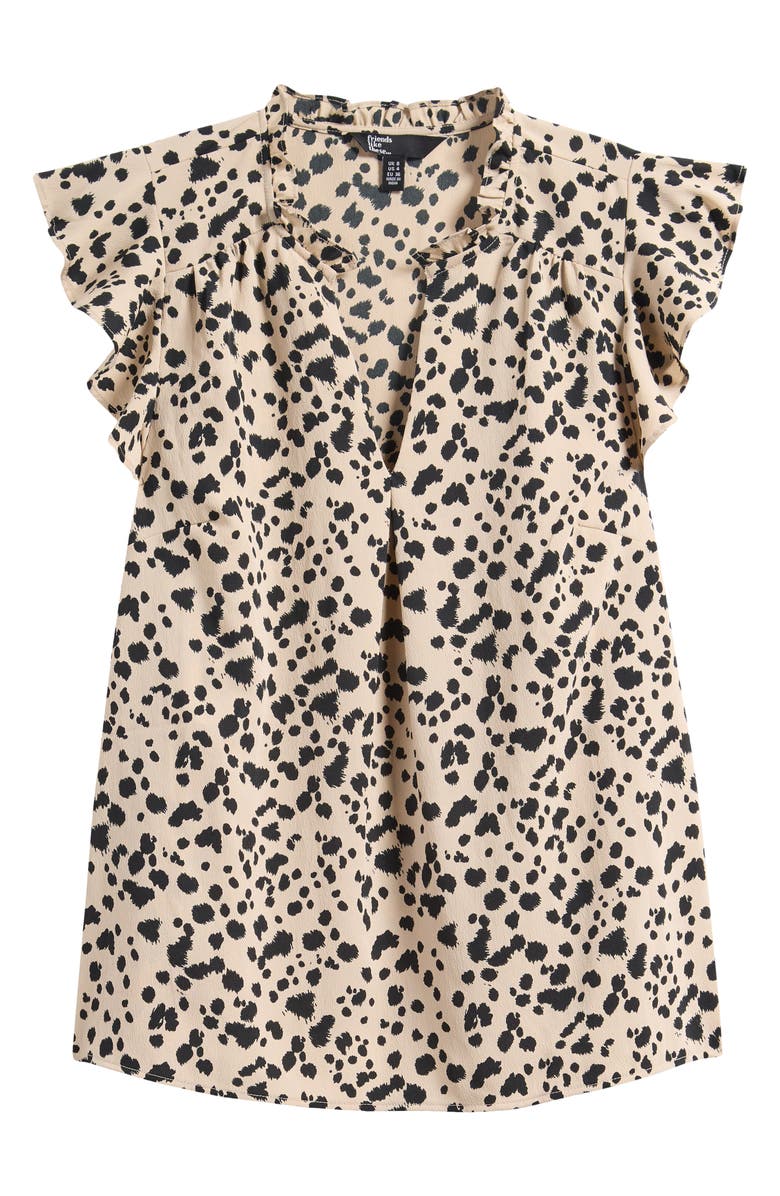 Friends Like These Ruffle Sleeve Top, Alternate, color, Cream