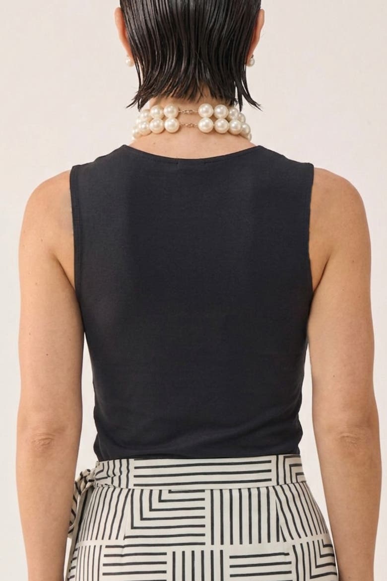 Sweetheart Neck Top, Alternate, color, Black