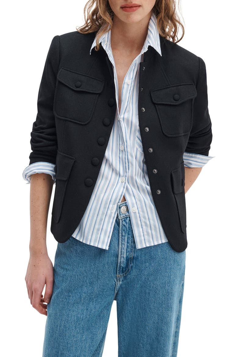 Mercer Wool Jacket, Main, color, BLACK