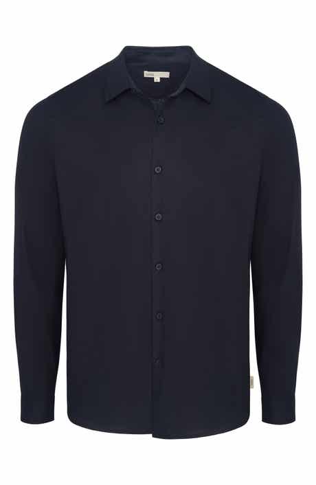 Onia Long Sleeve Linen Blend Button-Up Shirt