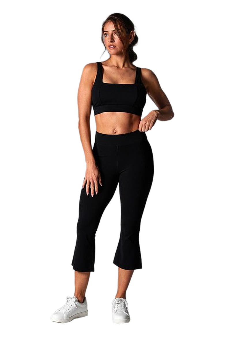 Square Neck Bra, Main, color, EBONY