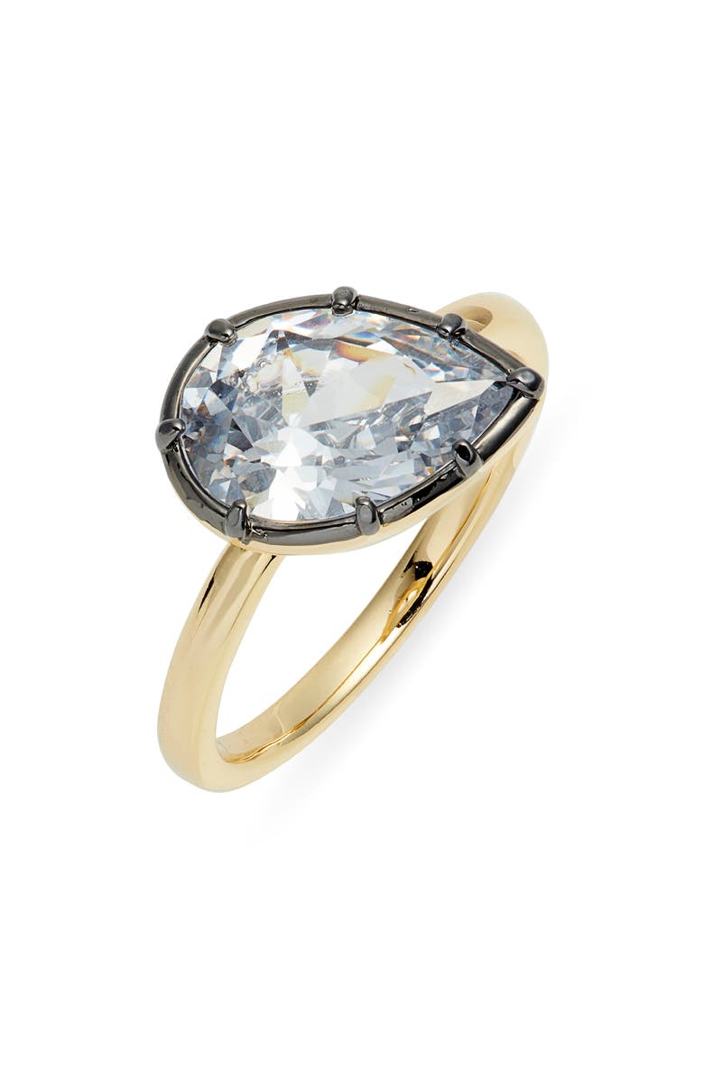 Nordstrom Georgian Cubic Zirconia Ring, Main, color, Clear- Black- Gold