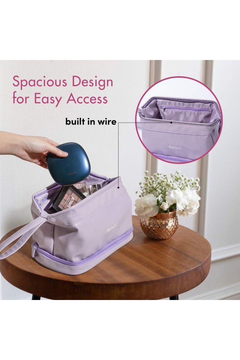 Macy Makeup Bag, Alternate, color, Purple