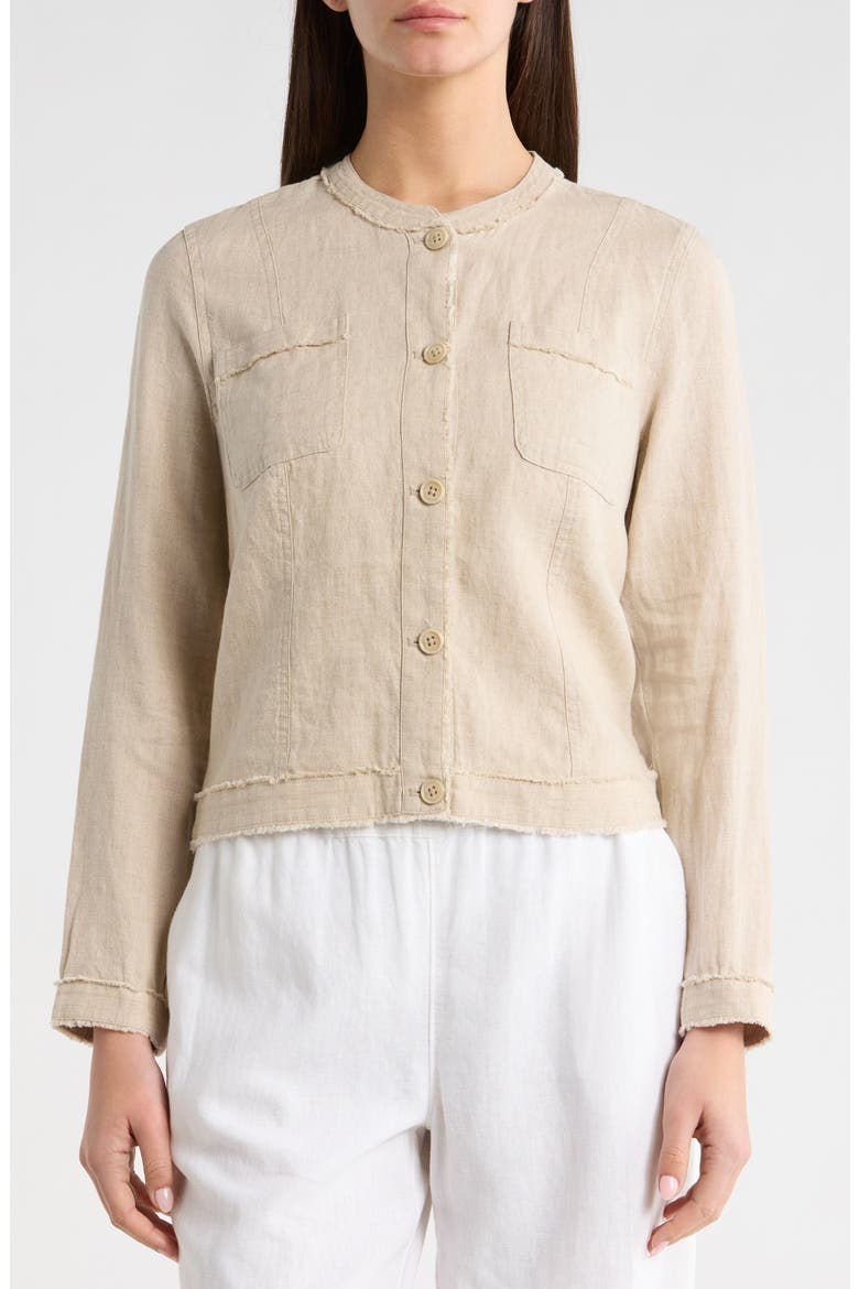 Two Palms Patch Pocket Linen Jacket, Alternate, color, NATURAL