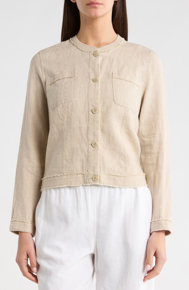 Tommy Bahama Two Palms Patch Pocket Linen Jacket, Alternate, color, Natural