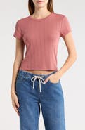 Marine Layer Lexi Pointelle Crewneck T-Shirt