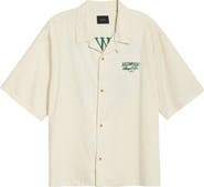 PacSun Redwood Embroidered Camp Shirt
