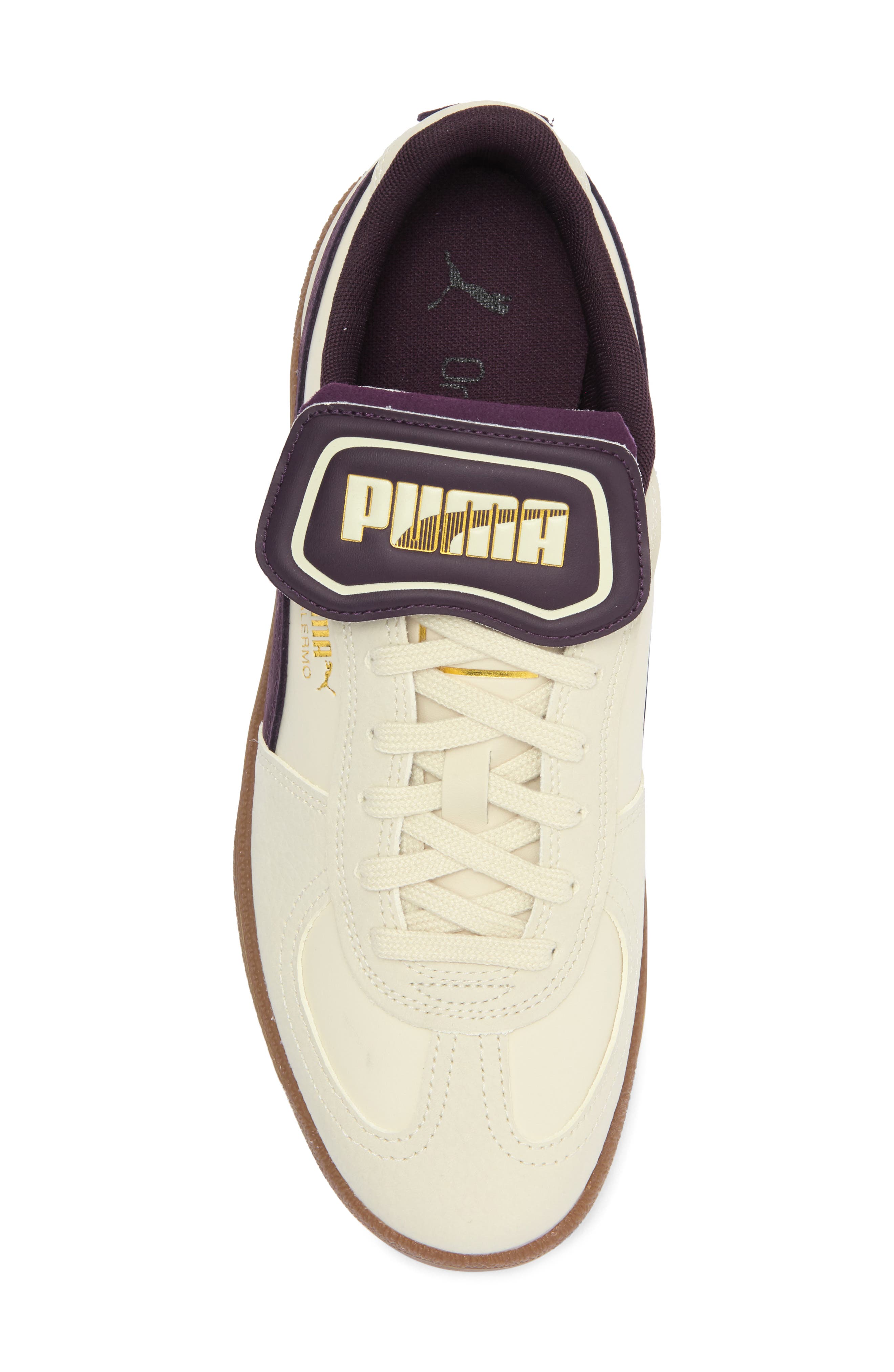 PUMA Palermo Premium Sneaker, Alternate, color, Alpine Snow-Midnight Plum
