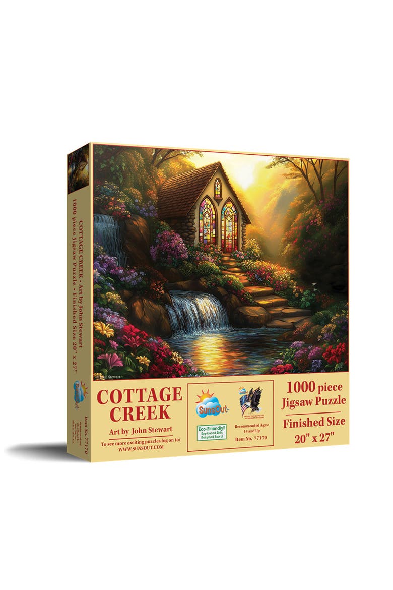 Cottage Creek 1000 piece Jigsaw Puzzle for Adults, Main, color, Multicolor