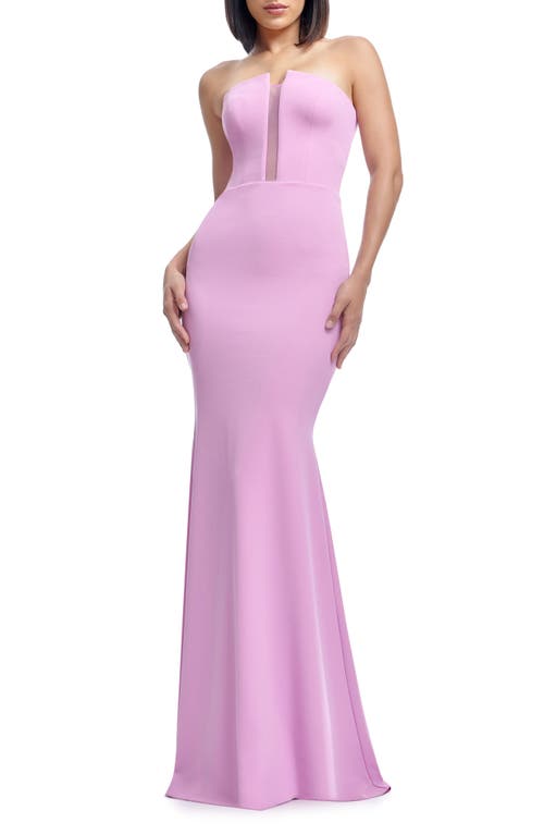 Shop Dress The Population Izzy Strapless Mermaid Gown In Lavender