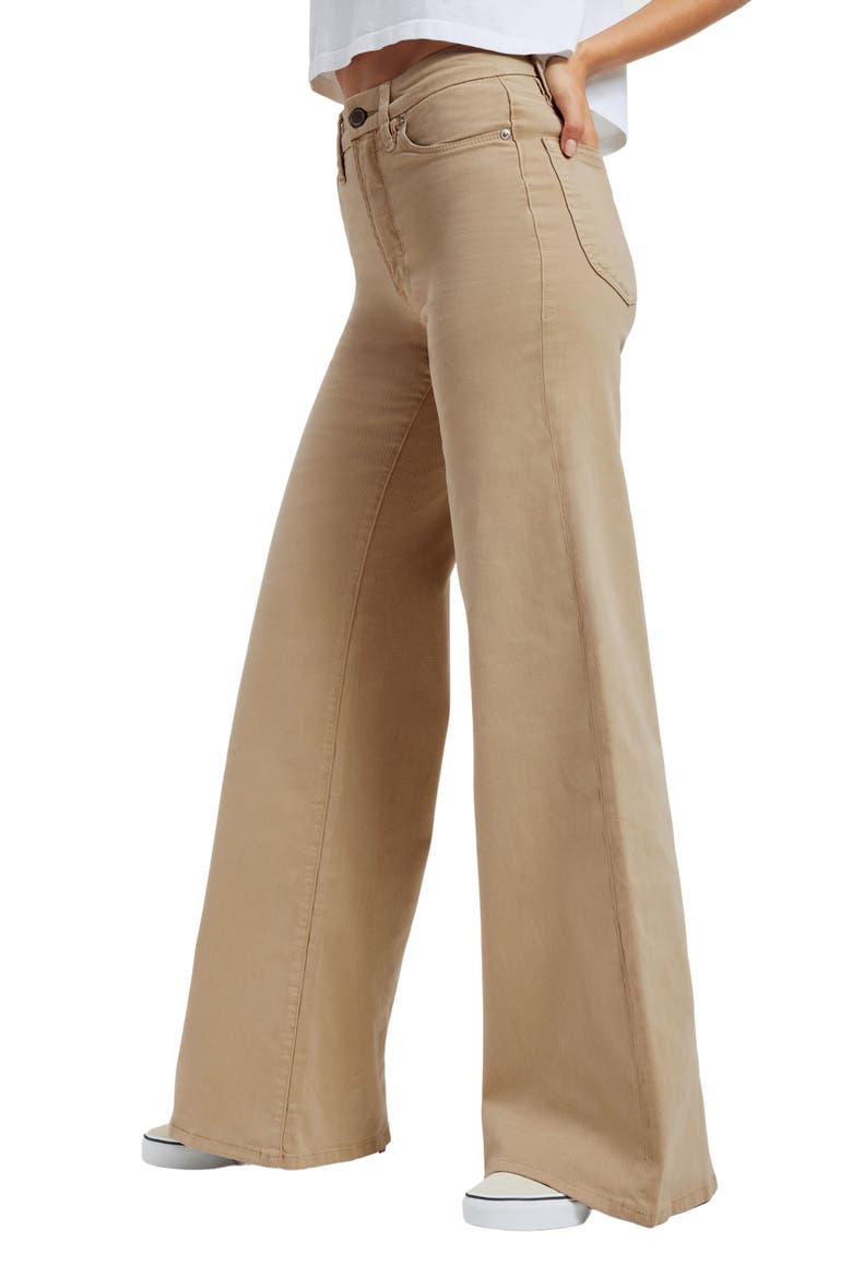 Good Waist Palazzo Jeans, Alternate, color, POSTALKHAKI003