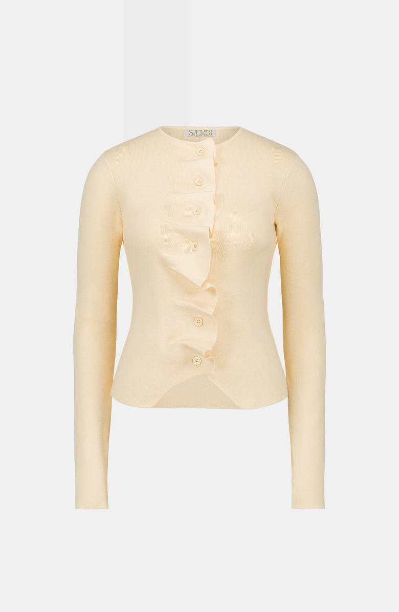 SAEMDI Asta Cardigan, Main, color, Butter Yellow
