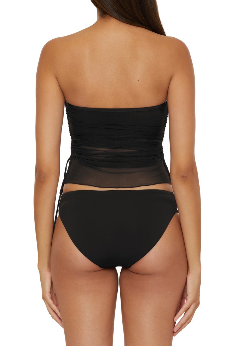 Becca Muse Stretch Mesh Multifit Tankini, Alternate, color, Black