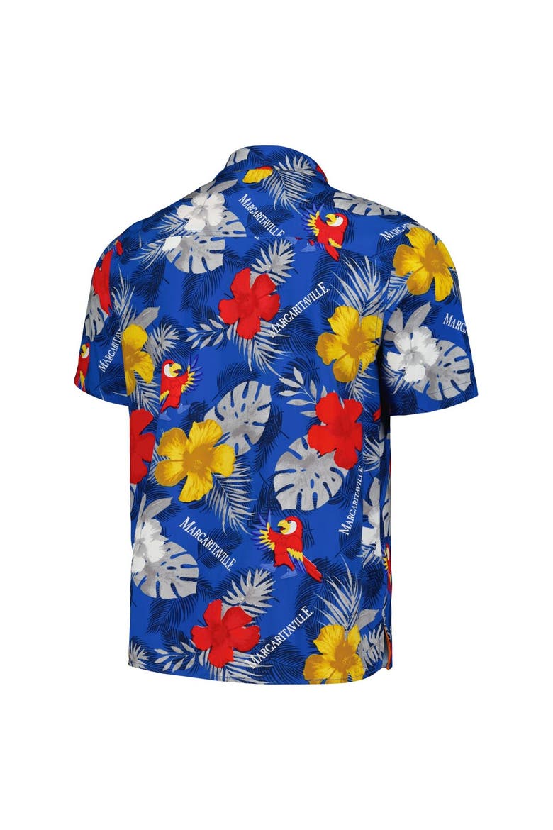 Men's Margaritaville Royal Chase Elliott Island Life Floral Party Full-Button Shirt, Alternate, color, Royal