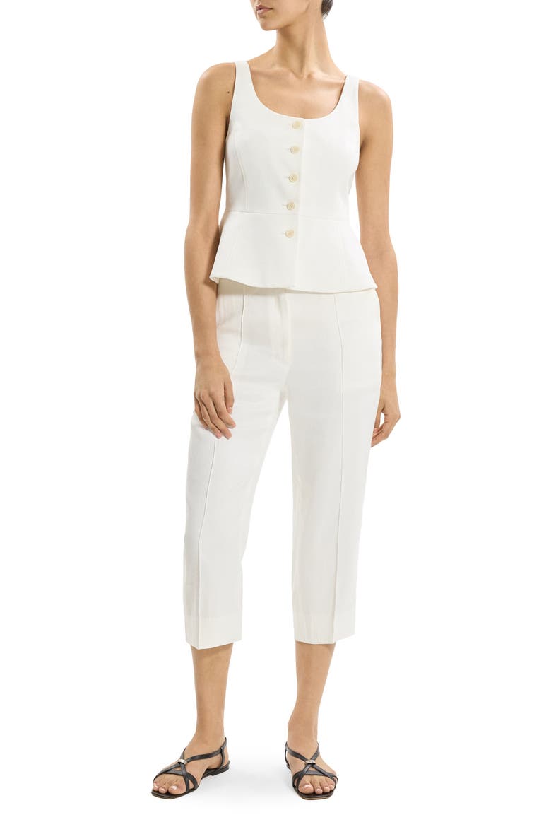 Linen Blend Vest, Alternate, color, IVORY