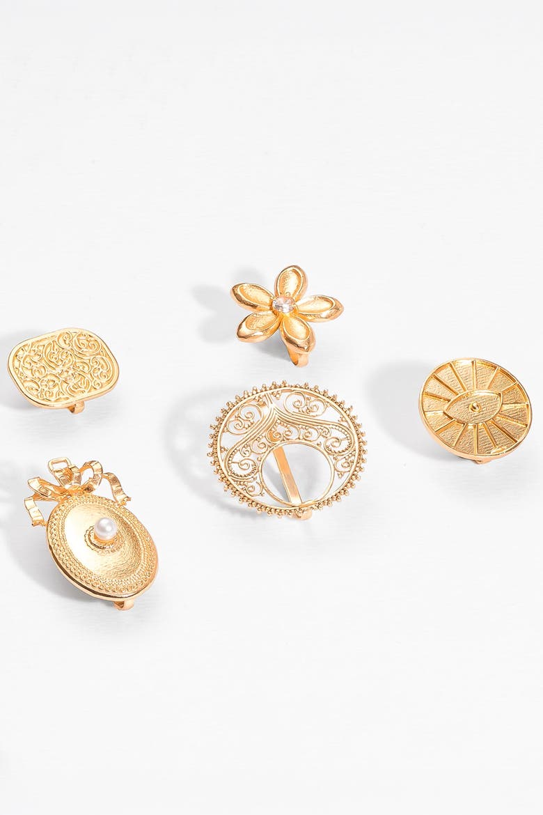 Mohar Bun Hair Pins - Set of 5, Alternate, color, Gold