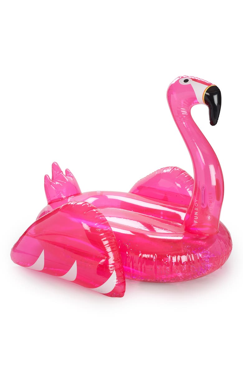 FUNBOY Glitter Flamingo Pool Float, Main, color, 