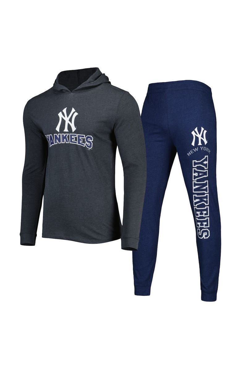 CONCEPTS SPORT Men's Concepts Sport Navy/Charcoal New York Yankees Meter Hoodie & Joggers Set, Main, color, 