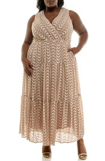 TAYLOR DRESSES TAYLOR DRESSES FLORAL TIERED MAXI DRESS