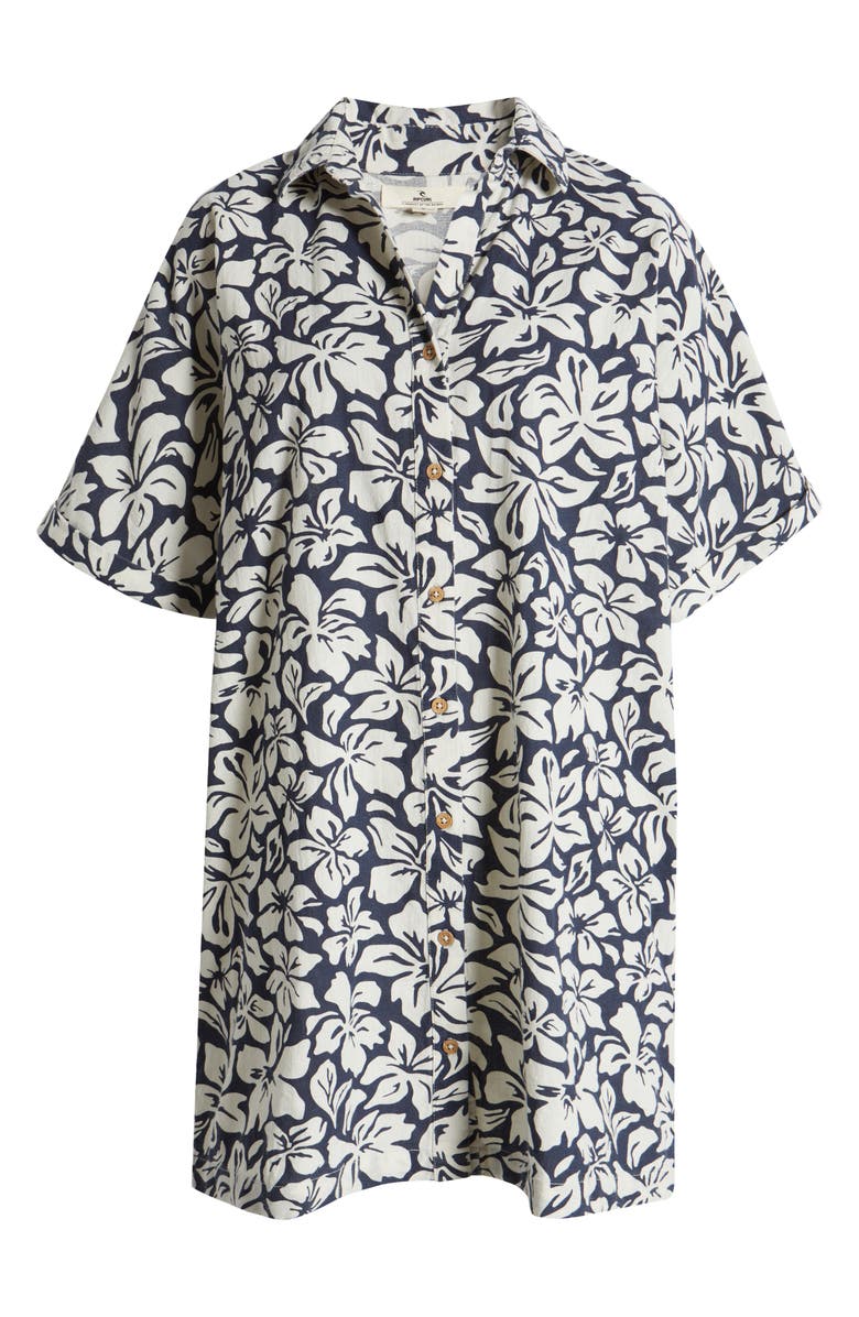 Rip Curl Las Dalias Short Sleeve Shirtdress, Alternate, color, 