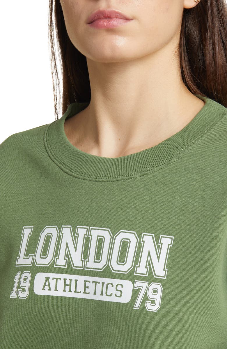GOLDEN HOUR London Athletics Fleece Varsity Sweatshirt, Alternate, color,