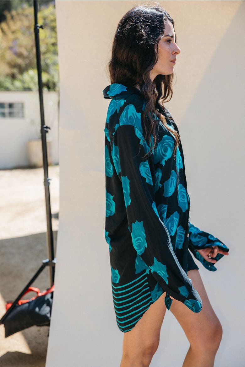 Boyfriend Shirt Pop, Alternate, color, Black