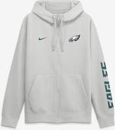 Nike Men's Nike Gray Philadelphia Eagles Cool Down Club Full-Zip Hoodie