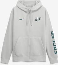 Nike Men's Nike Gray Philadelphia Eagles Cool Down Club Full-Zip Hoodie