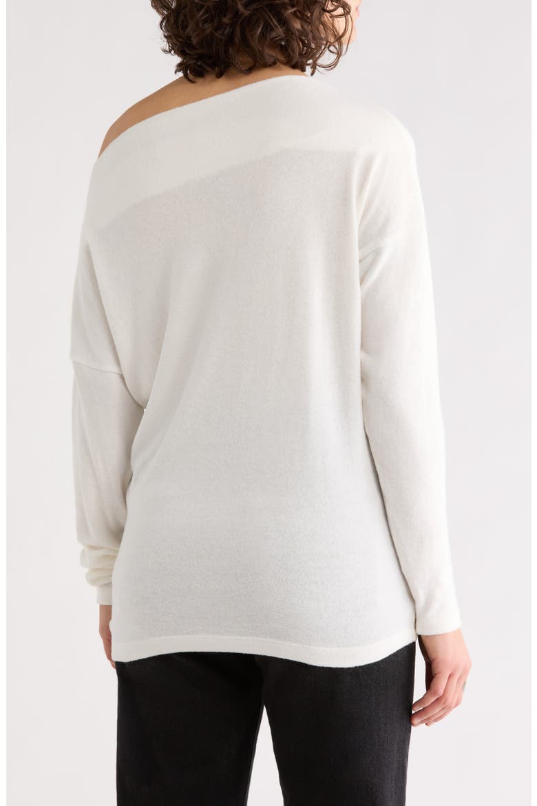 Brushed Knit Boat Neck Top, Alternate, color, IVORY