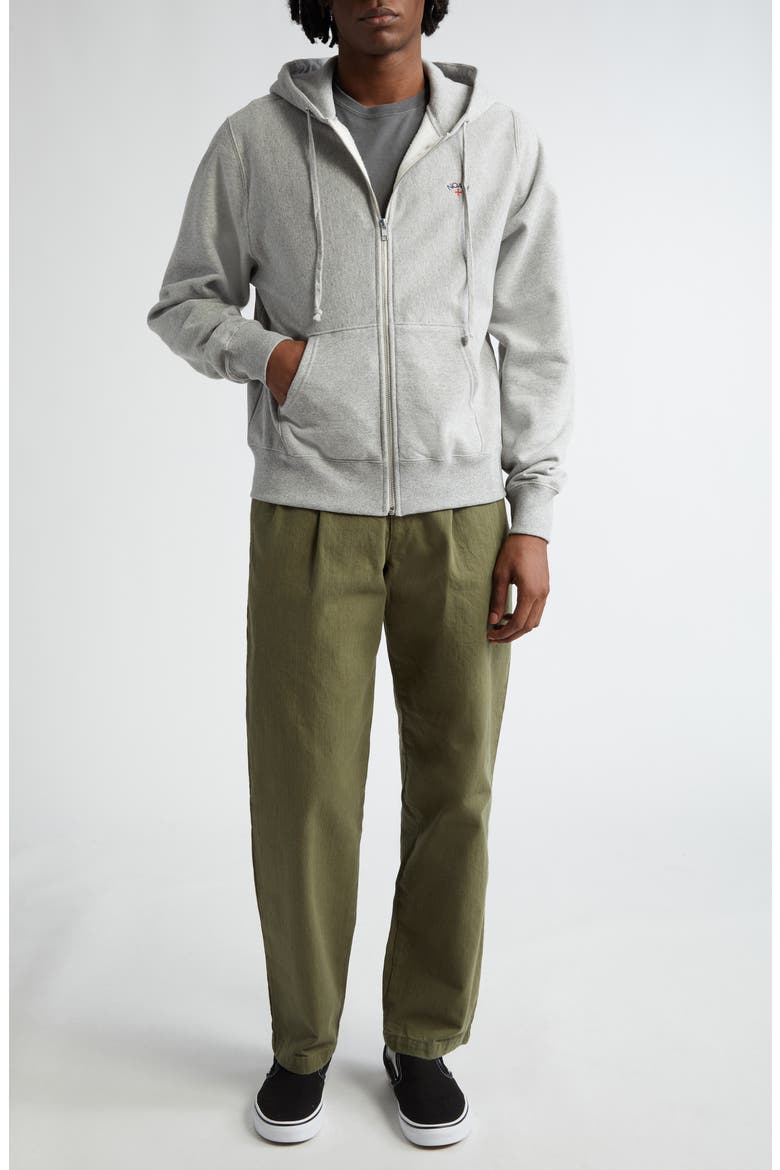 Lightweight Cotton Zip Hoodie, Alternate, color, HEATHER GREY