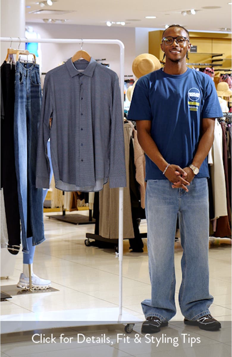 James OoohCotton<sup>®</sup> Geo Print Button-Up Shirt, sales video thumbnail