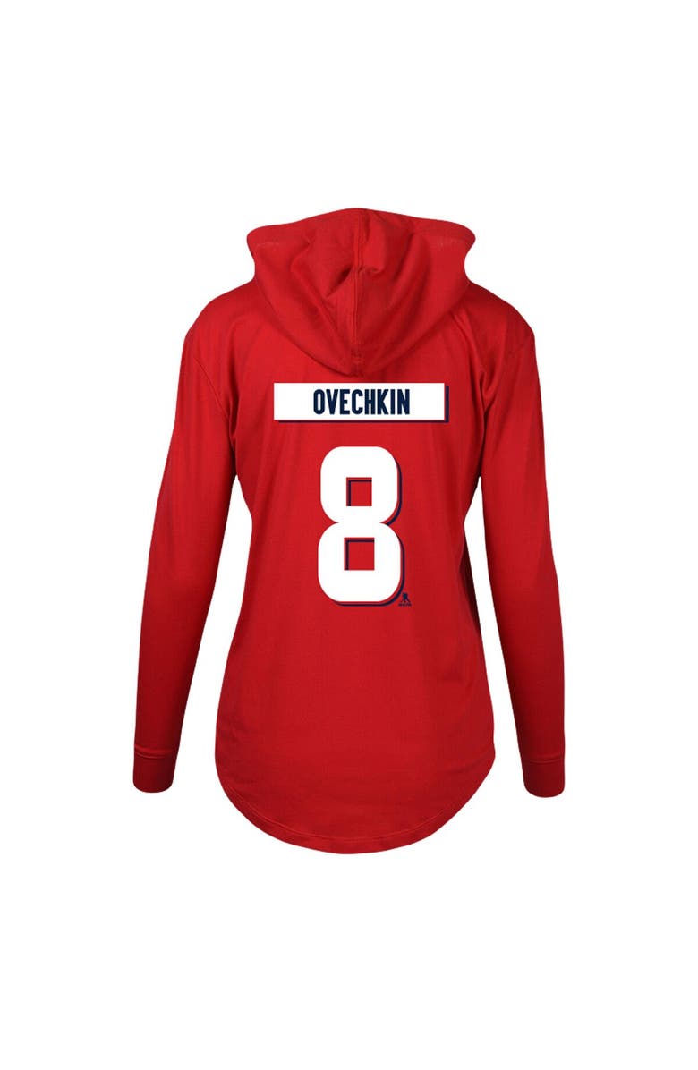 LEVELWEAR Women's Levelwear Alexander Ovechkin Red Washington Capitals Vivid Player Name & Number Pullover Hoodie, Alternate, color, 