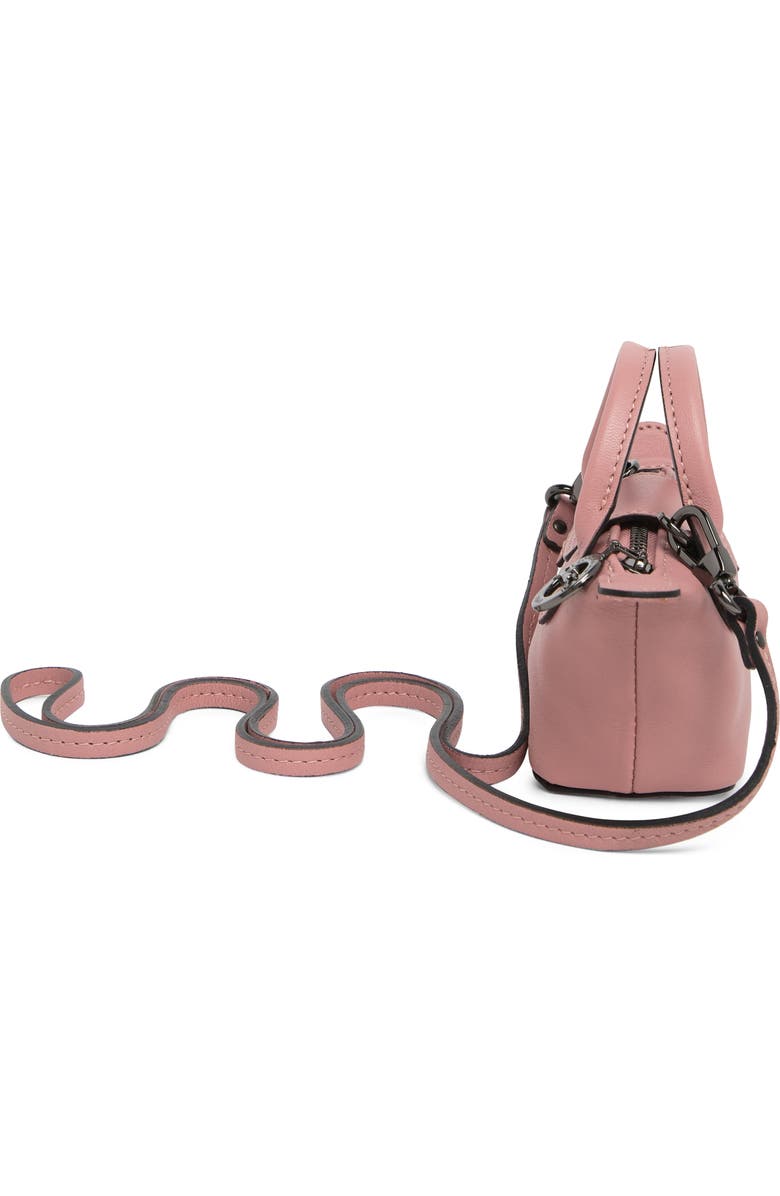 Longchamp Mini Le Pliage Cuir Leather Top Handle Bag, Alternate, color,