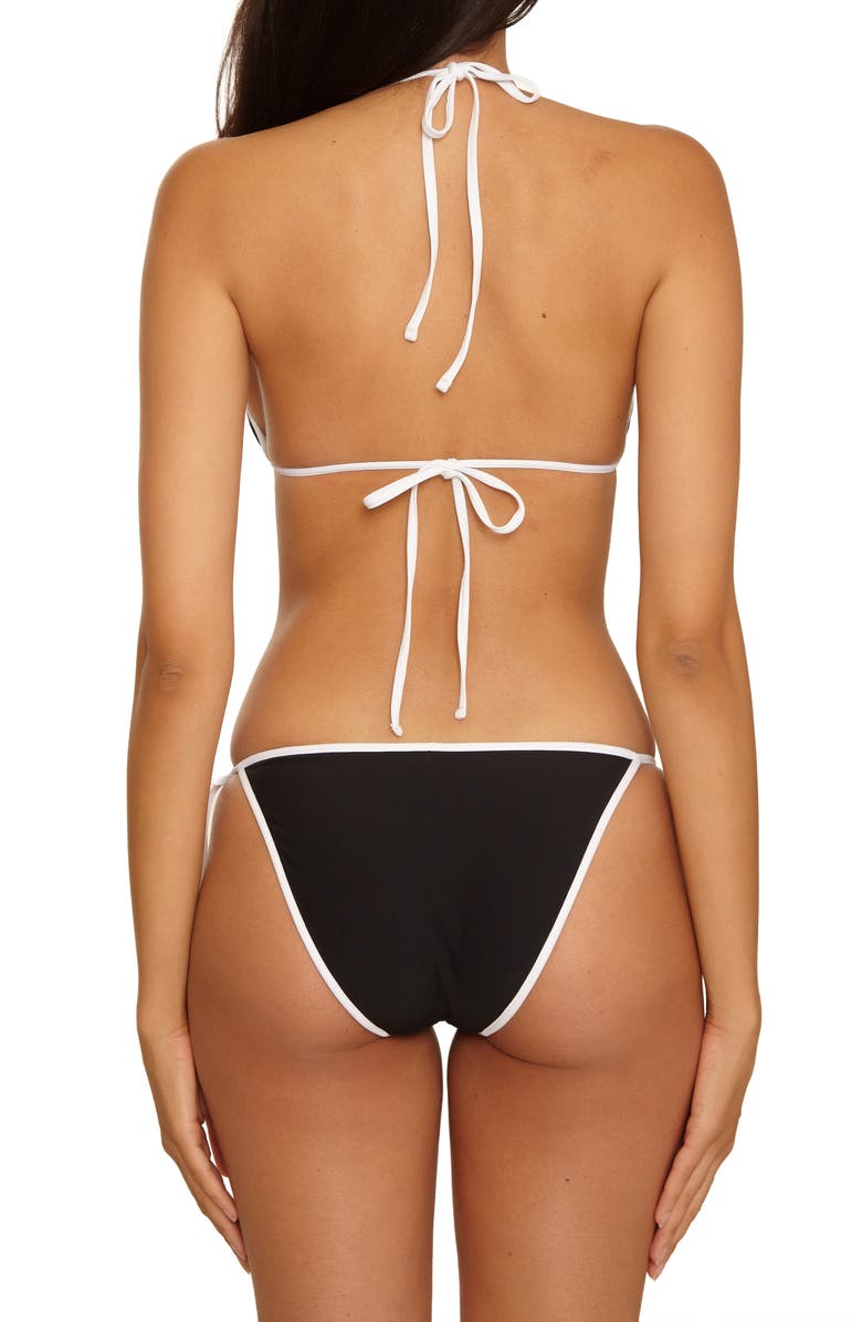 Becca Sport Mode Triangle Bikini Top, Alternate, color, Black