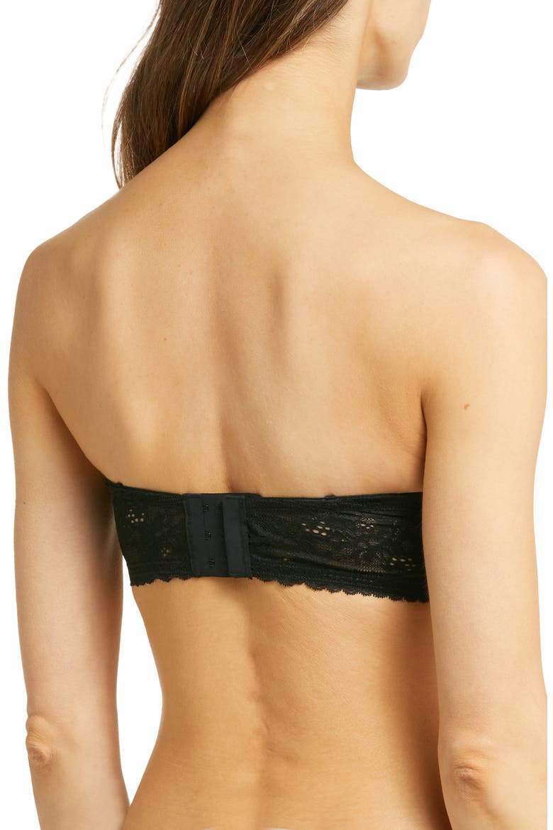 Adapt Smooth Bandeau Strapless Bra, Alternate, color, BLACK